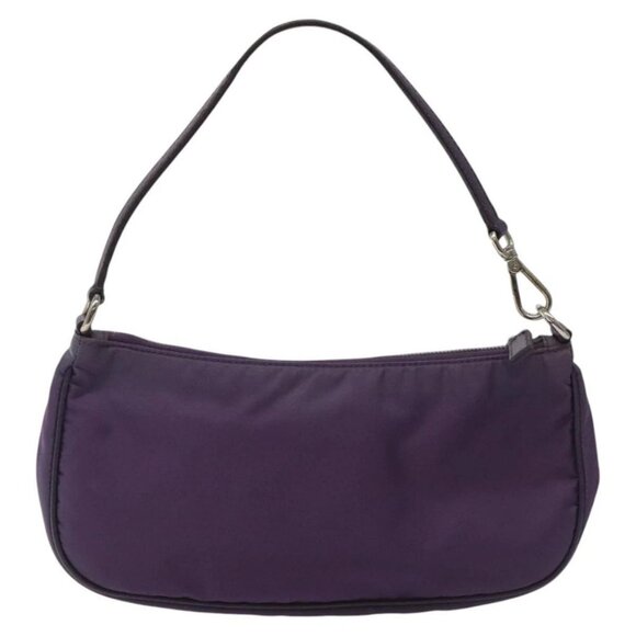 PRADA Accessory Pouch Nylon Purple Silver Auth EC719 - Picture 2 of 16